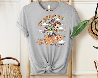Retro Buzz Lightyear To Infinity And Beyond Shirt, Toy Story Pixar Disney Tee, Space Ranger Shirt, Disneyland Family Trip Matching