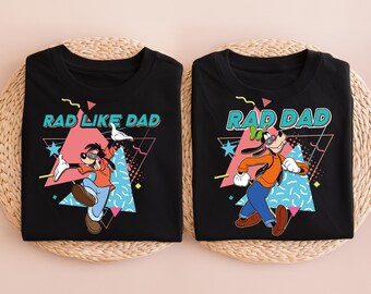Disney Goofy and Max Rad Dad and Rad Like Dad Shirt Matching Disney Dad and Son Shirt Disney World Fathers Day Tee Family Vacation T-shirt