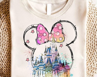 Camiseta del Castillo de Minnie Mouse de Disney, Camiseta familiar del Reino Mágico, Camiseta de Disney, Camiseta de Disneyland, Reino Mágico