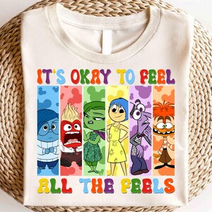 Disney It's Okay To Feel All The Feels Shirt, Inside Out Characters Shirt, Disney Inside Out Shirt, Mental Health Shirt, Speech Therapy Tee