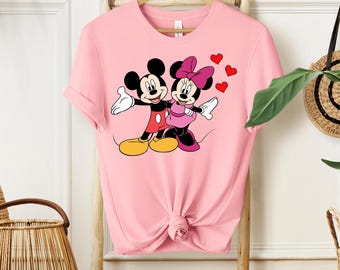 Retro Mickey Mouse Shirt, Disney Mickey Minnie Mouse Classic Pose Couple Shirt, Disney Couple Matching Shirt, Disneyland Tee