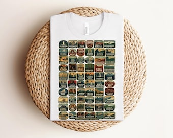 Comfort Colors®Vintage National Park Shirt National Park Lovers Shirt Outdoor Lover Hiking Shirt National Park Gift for Traveler Camping Tee