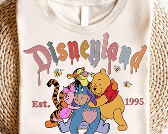 Vintage Winnie the Pooh Disneyland Shirt, Retro Disney Pooh Bear Shirt, Pooh Bear and Friends Shirt, Disney Trip Shirt, Disneyland Shirt
