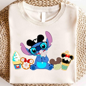 Stitch Ice Cream Shirt – Cute Disney Snack Tee for Kids and Adults – Summer Vacation Lilo Stitch T-Shirt – Disney Park Outfit