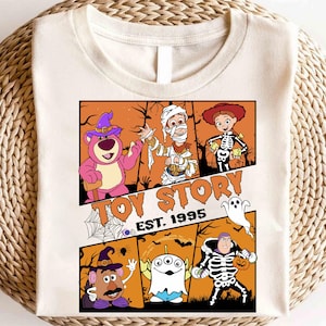 Toy Story Halloween Shirt, Spooky Disney Group Tee, Buzz Lightyear Skeleton T-Shirt, Cute Halloween Costume Family Shirt