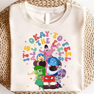 Disney It's Okay To Feel All The Feels Shirt, Inside Out Characters Shirt, Disney Inside Out Shirt, Mental Health Shirt, Speech Therapy Tee