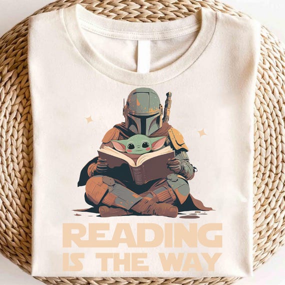 Retro Reading The Way Shirt, Vintage Star Wars The Mandalorian Shirt, Disney Star Wars Shirt, Star Wars Shirt, Reading Shirt, Boook Lovers