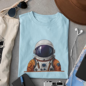 Galactic Adventure: Astronaut & Colorful Planets Sublimation Design, T-Shirt,Sweatshirt Digital Download PNG