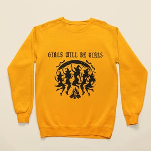 Girls Will Be Girls Witch PNG: Halloween Sublimation Design (Digital Download, SVG, EPS)