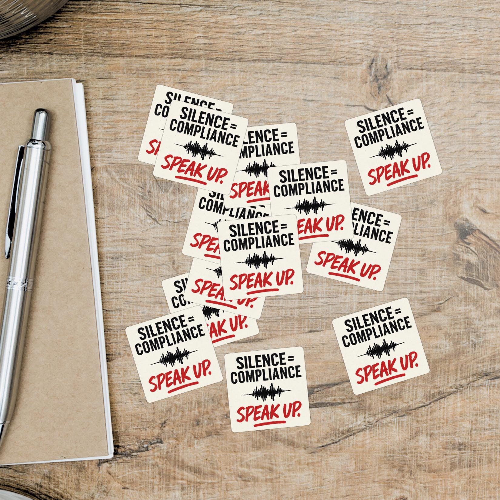 Speak Up Mini Protest Stickers: Activist Rally Decals - 1 Inch