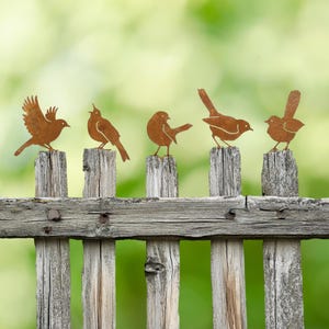 5 Rusty Iron Birds for Garden Décor, Handmade Garden Gift, Rusty Iron Bird Garden Decor, Antique Outdoor ,Gardening, Metal Birds Garden Art.