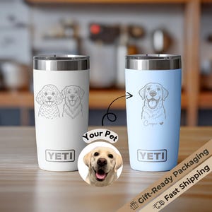 Custom Pet Tumbler – Engraved on YETI Tumbler, Personalized for Dog Owner, Dog Mom/Dad Gift