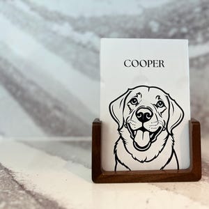 Custom Pet Portrait, Custom Dog Portrait, Personalized Gift from Photo, Pet Memorial gifts |Custom pet photo Gift for Pet Owner, Wood Frame