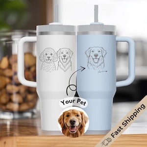 Custom Stanley for Pet Parent, Custom Dog Cup, Engraved Stanley Tumbler, Personalized Stanley Cup, Gift for Dog Owner, Dog Mom Dad Gift