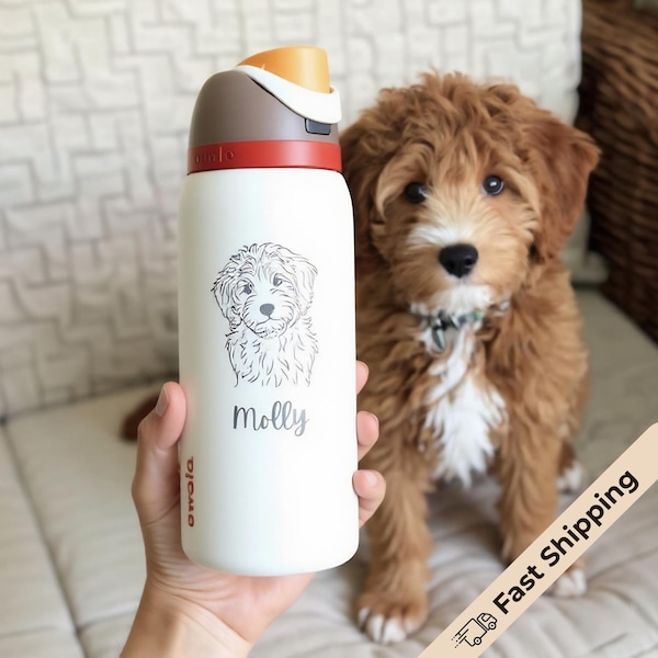 Aangepaste huisdierbeker – gegraveerd op Owala-beker, gepersonaliseerd voor hondenbezitter, cadeau hond moeder/vader