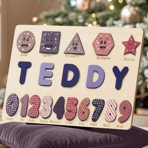 Personalized Name Puzzle Toy for Toddler 1-3,Baby Girl gift, Baby Boy Gift,1st Birthday, Nursery Decor, Baby Shower Gift, Custom Baby Puzzle