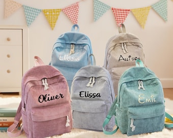 Personalisierter Kleinkind-Rucksack, Kinderschultasche, Vorschul-Buchtasche, Rucksack für Kinder, Kleinkind-Schultasche, individuell bestickte Tasche, Geschenk für Kinder