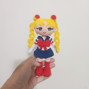 FINISHED TOY, Sailor Moon crochet amigurumi doll, sailor doll, crochet stuffed doll, handmade doll, crochet anime sailor doll, handmade gift