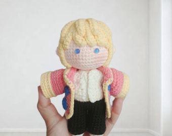 Moving Castle, Howl inspired amigurumi crochet pattern, Howl Mini Amigurumi pattern, PDF English, Howl Plush