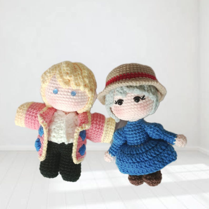 Moving Castle, Howl & Sophie Inspired Amigurumi Crochet Pattern, Howl ...