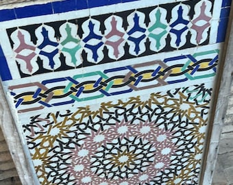 モロッコ製手作りゼリージュタイル、フェズ職人によるモザイクタイル、モロッコ風装飾、壁、床、キッチン、バスルーム、テラス、モロッコ製手作り