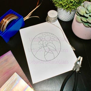 Vase of Flowers Stained Glass Pattern- Hobby License