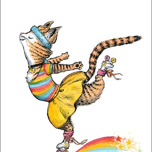 Art Print • Roller Kitty • 8 x 10