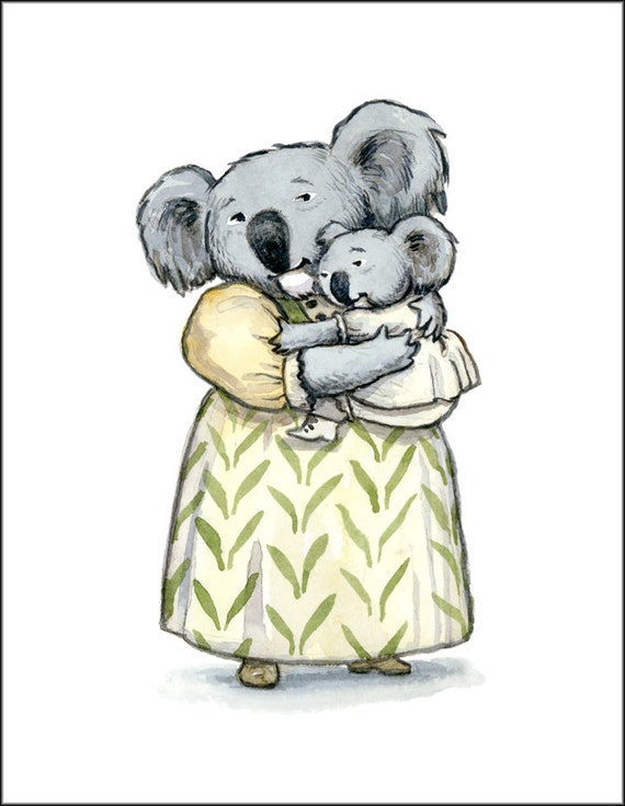Mama Koala Cuddle Tarjeta Individual Del Dia De Las Madres Etsy