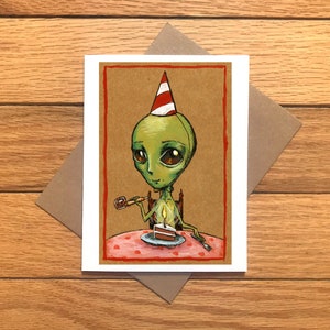 Birthday Alien Card