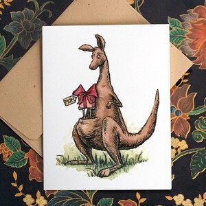 Carte maman kangourou