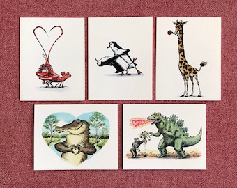 Valentine cards, set of 10