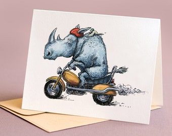 Motorcycle Rhino Card