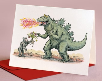 Sasquatch and Love-zilla Card