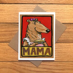 Tarjeta de mamá osa