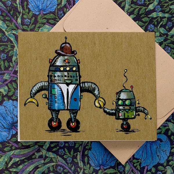Carta regalo per papà robot