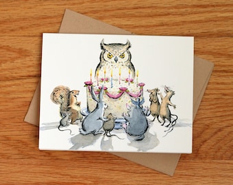Owl's Birthday Card