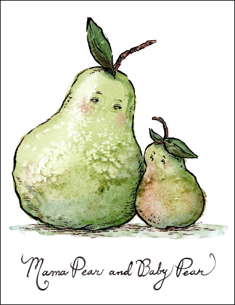 Mama Pear and Baby Pear Card image 2
