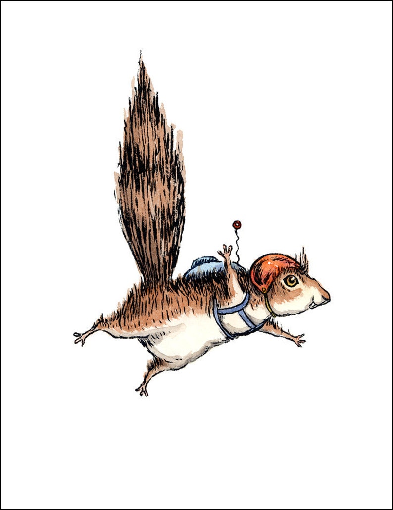 Skydiver Squirrel Card image 3