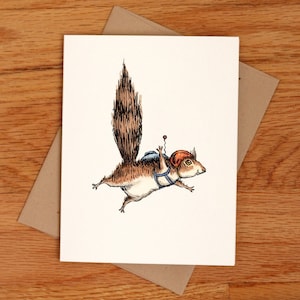 Skydiver Squirrel Card image 1
