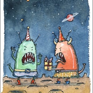 Space Monster B-day Card image 2