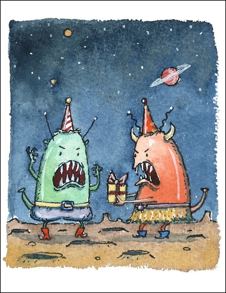 Space Monster B-day Card image 2