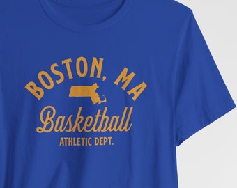 Boston MA Basketball Athletic Dept T-Shirt For Basketball Mom, Dad, Athletes, Gameday Tee For Sports Fans