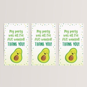 Danke Tags Avocado Avo Theme Digital Printable PDF Download DIY