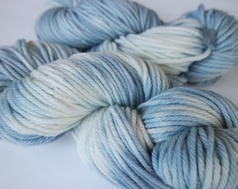 Cloudy Sky Naturally Dyed Bulky Superwash Merino Wool Yarn