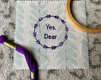 Yes Dear needlepoint  cross stitch DIY