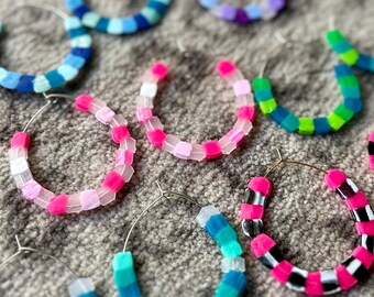Multi Colored hoop earrings