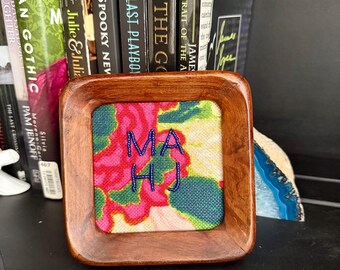 MAHJONG framed art blue beads