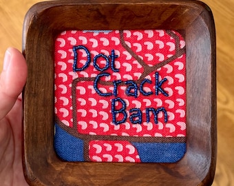 MAHJONG framed art  blue beads Crack Dot Bam