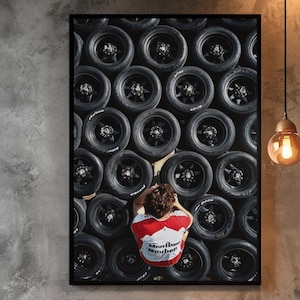 Digitale F1 print - kunst aan de muur formule 1 - bandendecor - raceautokunst - motorsportposter - woondecoratie - cadeau voor fans