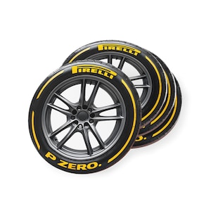 Formula One Tire Coasters - F1 Coasters - Racing Fan Gift - Tire Drink Coasters - Motorsport Decor - Auto Enthusiast